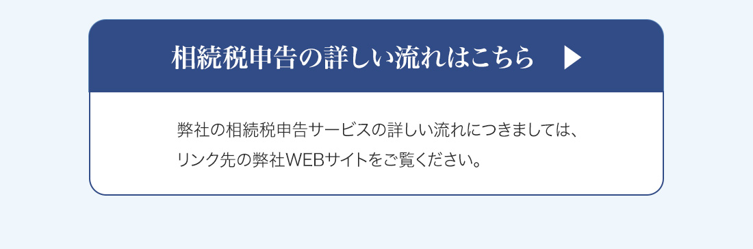 相続税申告の詳しい流れについて説明しているページへリンクするボタンです